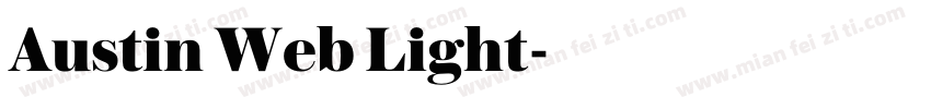 Austin Web Light字体转换